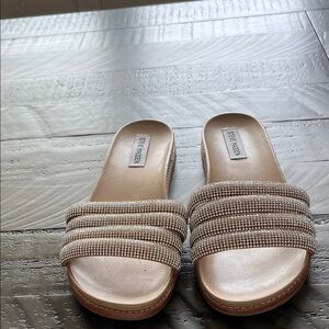 Steve Madden Women's Pearl Beaded Sandals - Tan